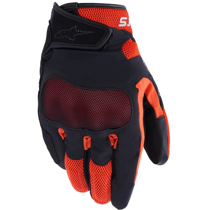 Rękawice motocyklowe Alpinestars Mogress Airflow czarno-czerwono-pomarańczowe