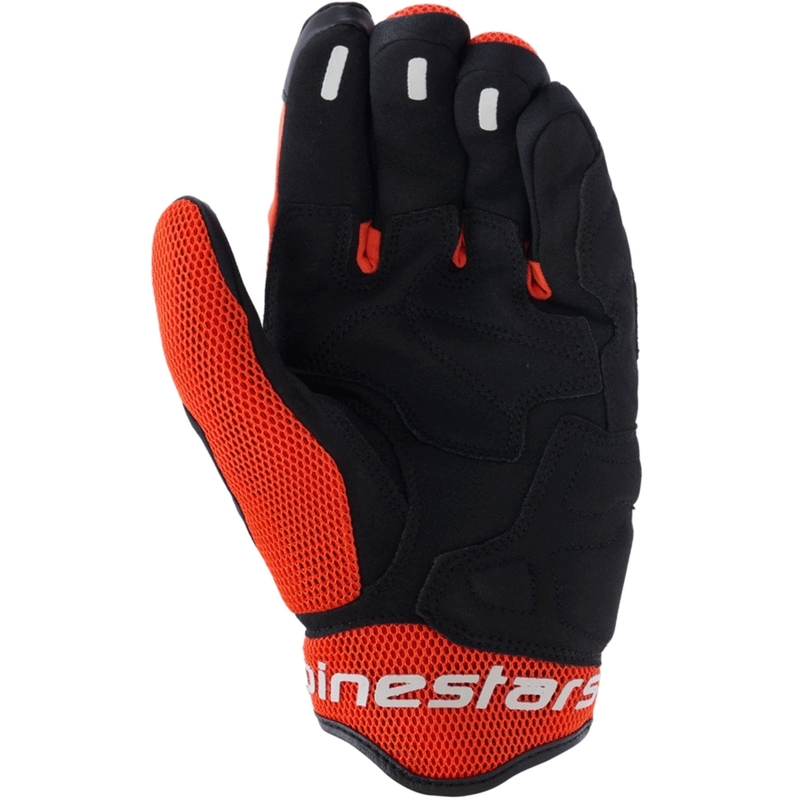 Rękawice motocyklowe Alpinestars Mogress Airflow czarno-czerwono-pomarańczowe