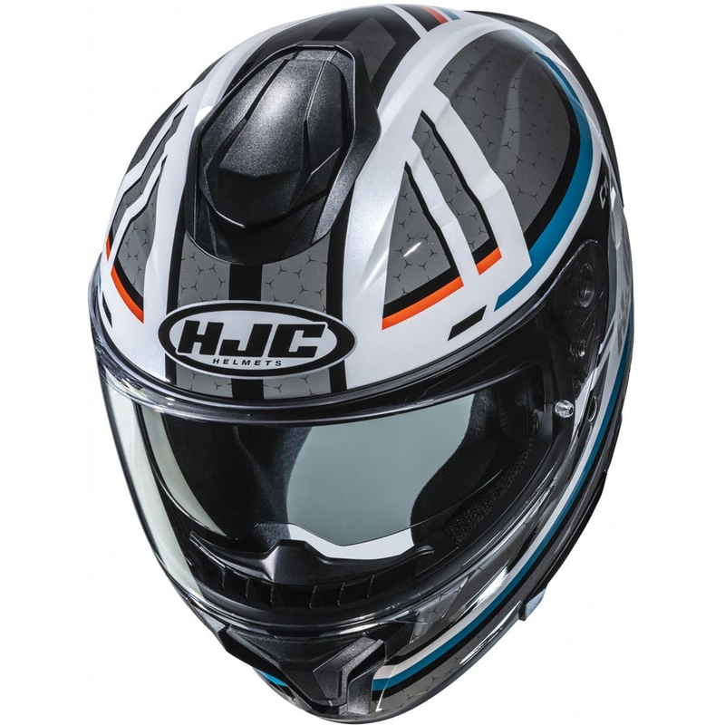 Kask motocyklowy integralny HJC C71 Novah MC27 szaro-biało-niebieski
