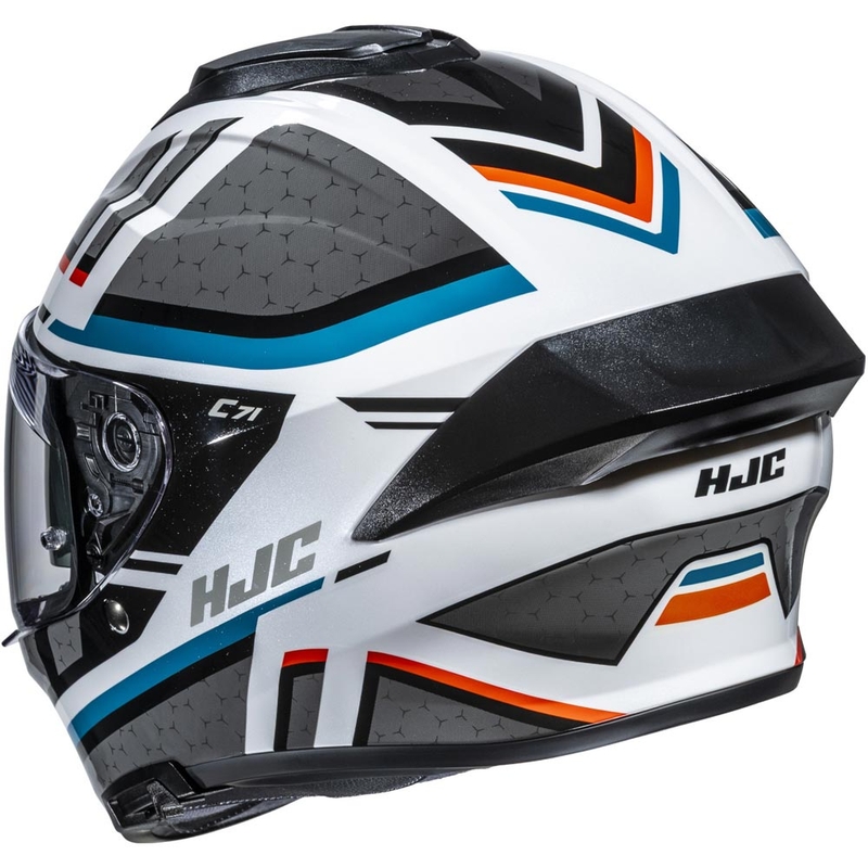 Kask motocyklowy integralny HJC C71 Novah MC27 szaro-biało-niebieski