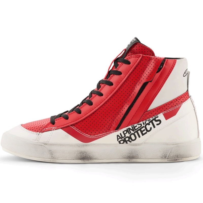 Buty motocyklowe Alpinestars Stated Flair biało-czerwone