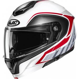 Kask motocyklowy typu flip-up HJC C92 Ragna MC1 biało-szaro-czerwony