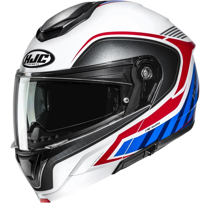 Kask motocyklowy typu flip-up HJC C92 Ragna MC21 biało-czerwono-niebieski