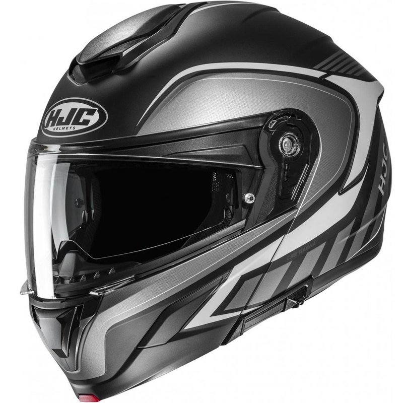 Kask motocyklowy typu flip-up HJC C92 Ragna MC5SF czarno-szaro-biały