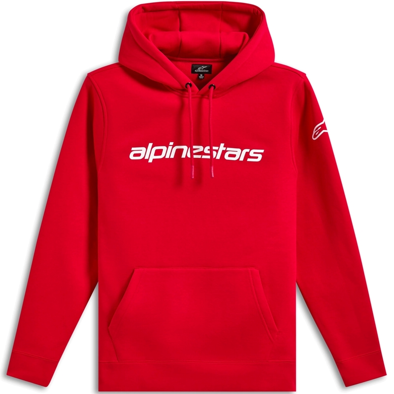 Bluza z kapturem Alpinestars Wordmark 3 czerwono-biała