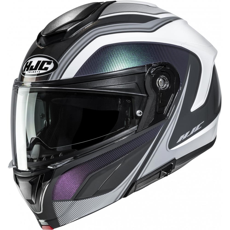 Kask motocyklowy typu flip-up HJC C92 Sirius MC10 czarno-biały