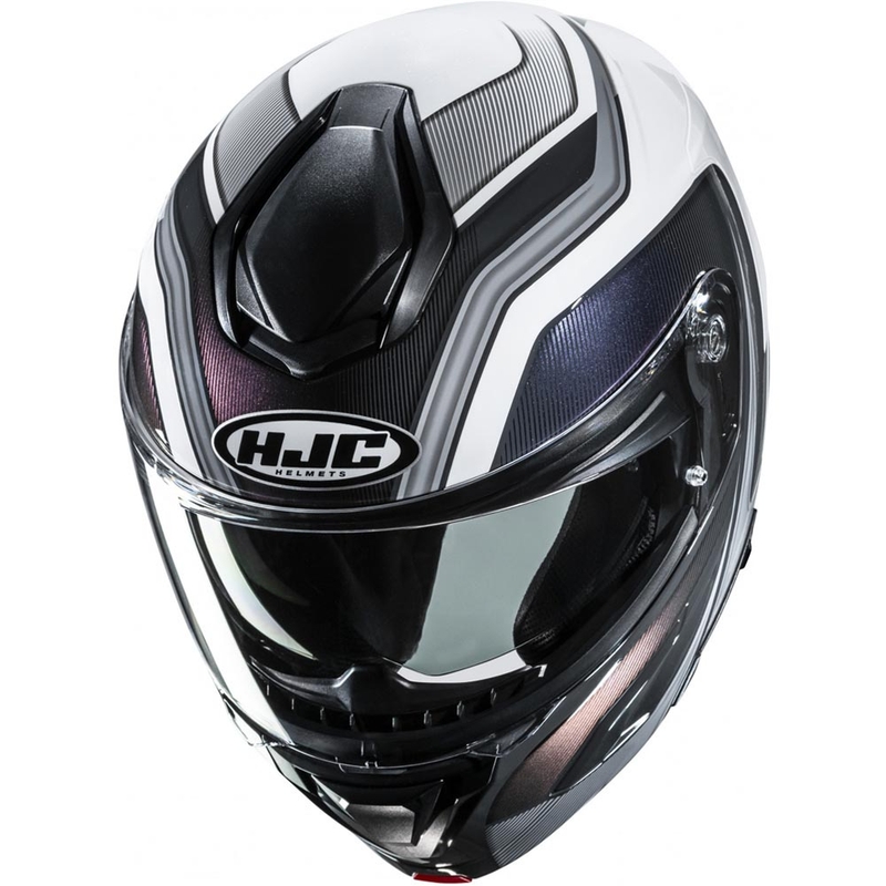 Kask motocyklowy typu flip-up HJC C92 Sirius MC10 czarno-biały