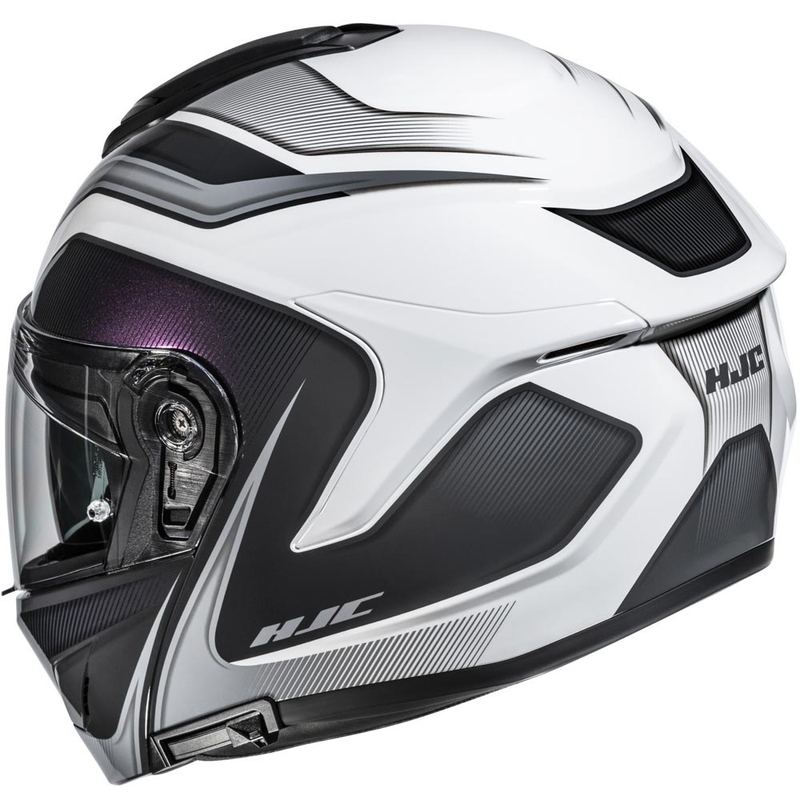 Kask motocyklowy typu flip-up HJC C92 Sirius MC10 czarno-biały