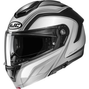 Kask motocyklowy typu flip-up HJC C92 Sirius MC5SF czarno-biało-srebrny