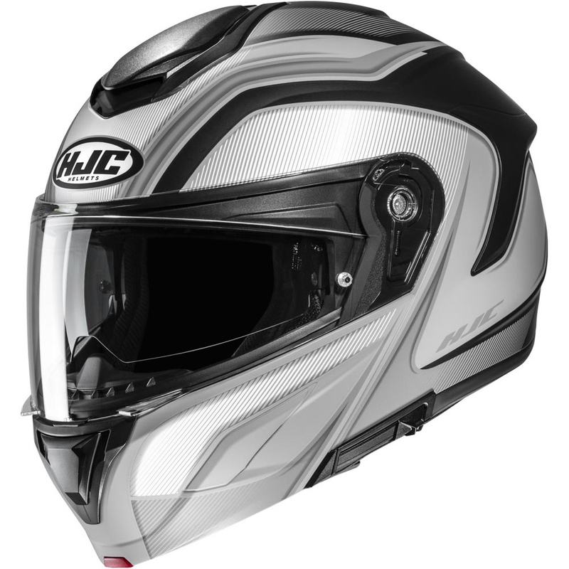 Kask motocyklowy typu flip-up HJC C92 Sirius MC5SF czarno-biało-srebrny