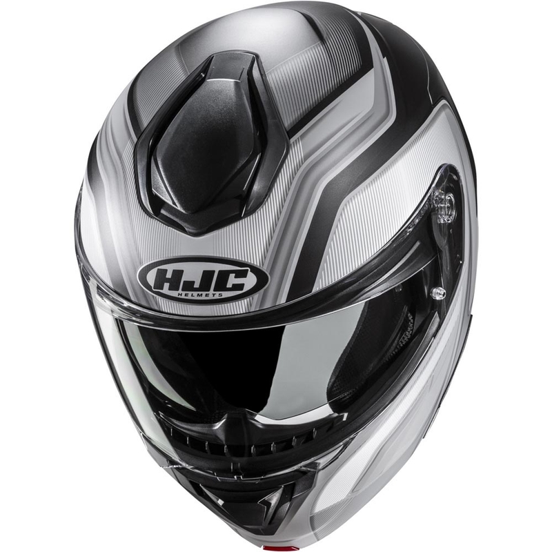 Kask motocyklowy typu flip-up HJC C92 Sirius MC5SF czarno-biało-srebrny