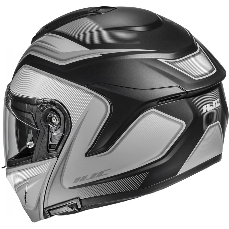 Kask motocyklowy typu flip-up HJC C92 Sirius MC5SF czarno-biało-srebrny
