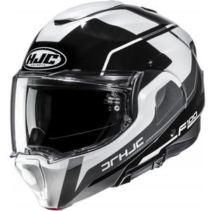 Kask motocyklowy typu flip-up HJC F100 Astra MC5 czarno-biało-szary