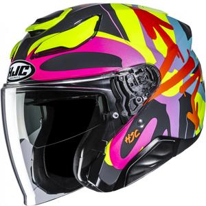 Kask motocyklowy otwarty HJC F31 Sora MC38 w kolorze czarnym