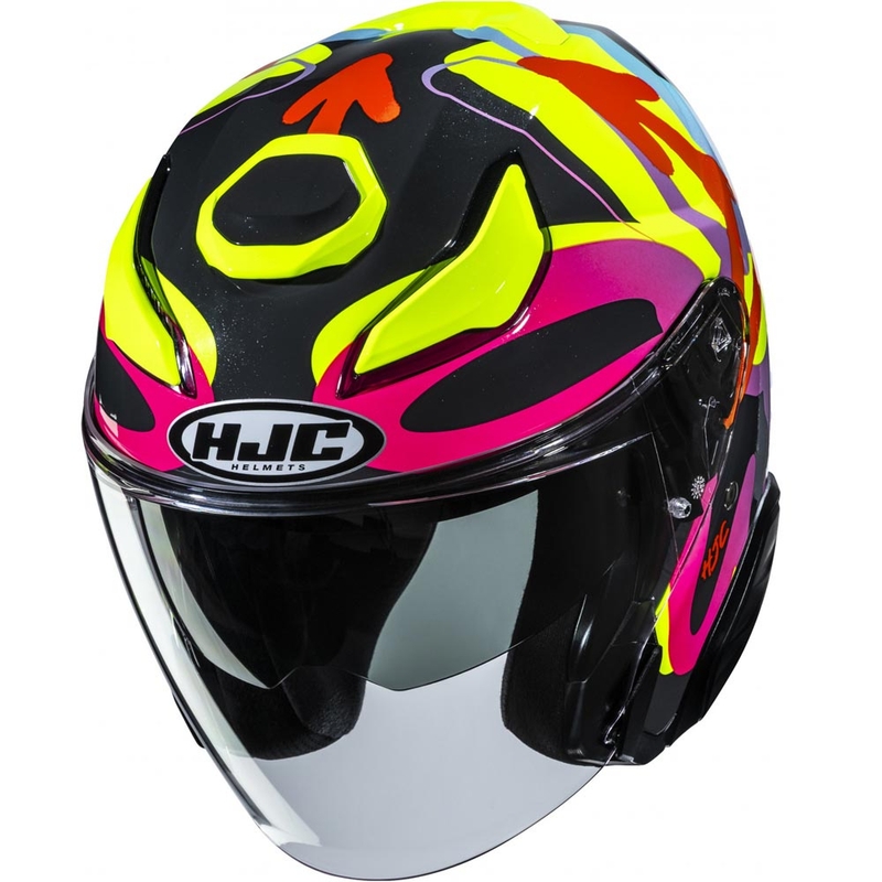 Kask motocyklowy otwarty HJC F31 Sora MC38 w kolorze czarnym