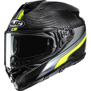 Kask motocyklowy integralny HJC F72 Carbon Eos MC3H czarno-fluo żółty