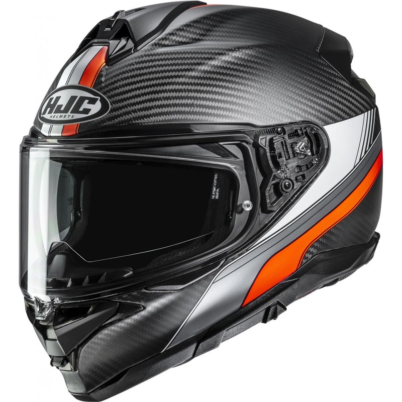 Kask motocyklowy integralny HJC F72 Carbon Eos MC6HSF czarno-pomarańczowy