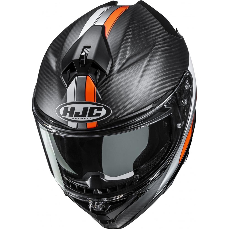 Kask motocyklowy integralny HJC F72 Carbon Eos MC6HSF czarno-pomarańczowy