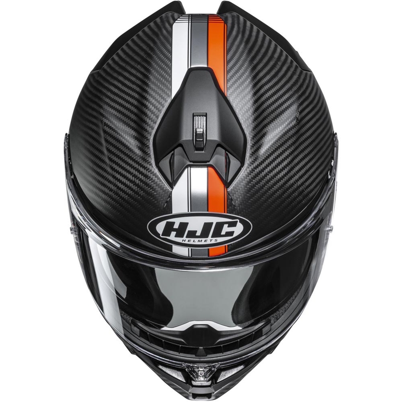 Kask motocyklowy integralny HJC F72 Carbon Eos MC6HSF czarno-pomarańczowy