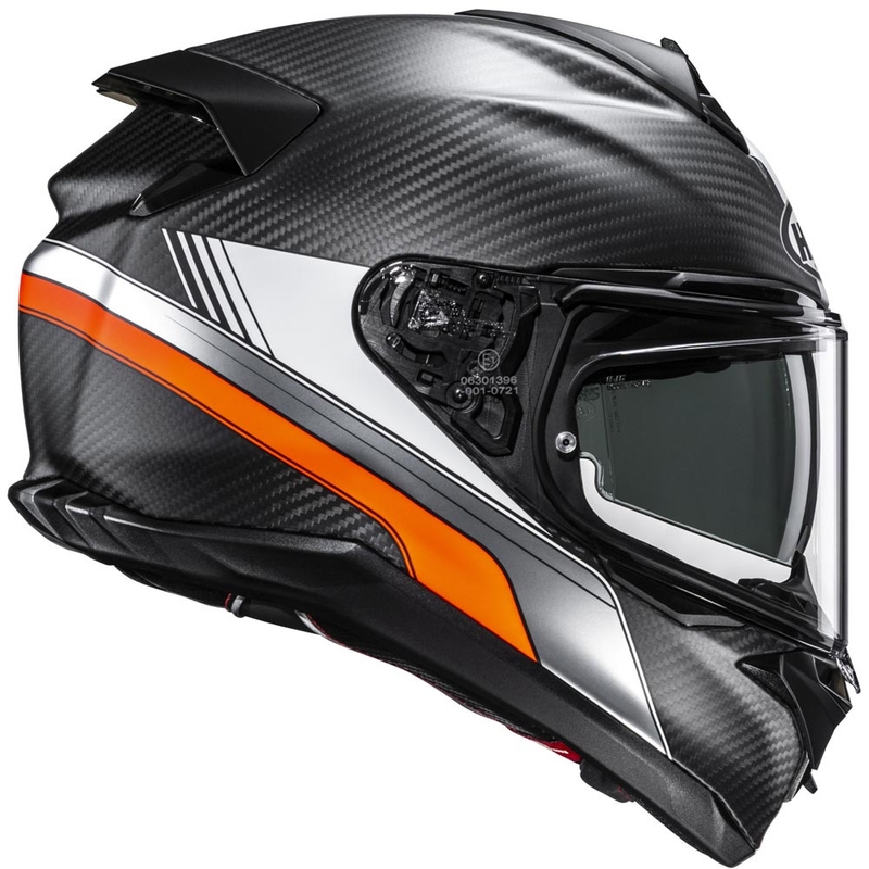 Kask motocyklowy integralny HJC F72 Carbon Eos MC6HSF czarno-pomarańczowy