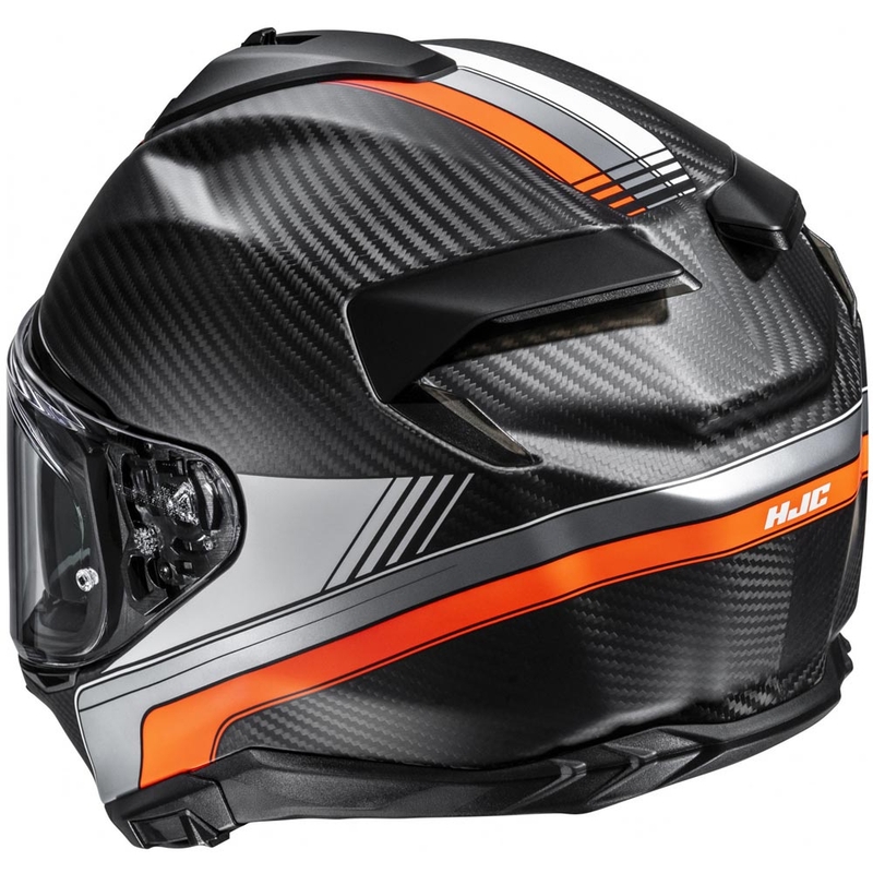 Kask motocyklowy integralny HJC F72 Carbon Eos MC6HSF czarno-pomarańczowy