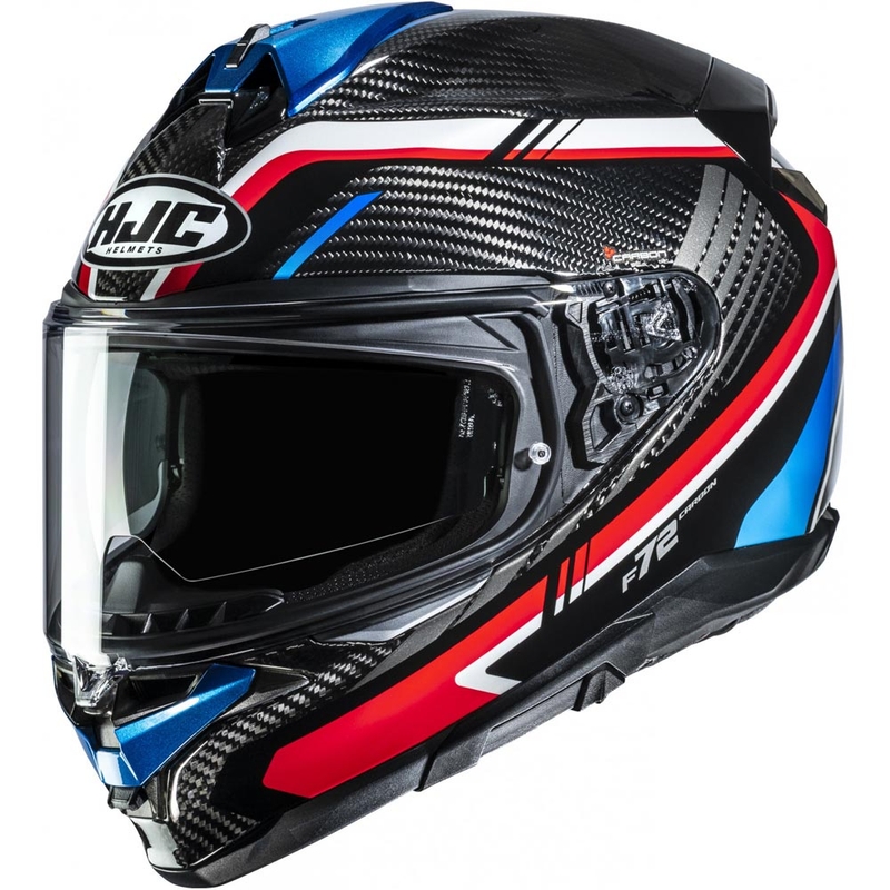 Kask motocyklowy integralny HJC F72 Carbon Kairo MC21 czarno-niebiesko-czerwono-biały