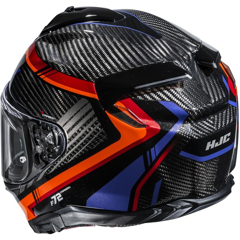 Kask motocyklowy integralny HJC F72 Carbon Kairo MC8 czarno-pomarańczowo-czerwono-fioletowy
