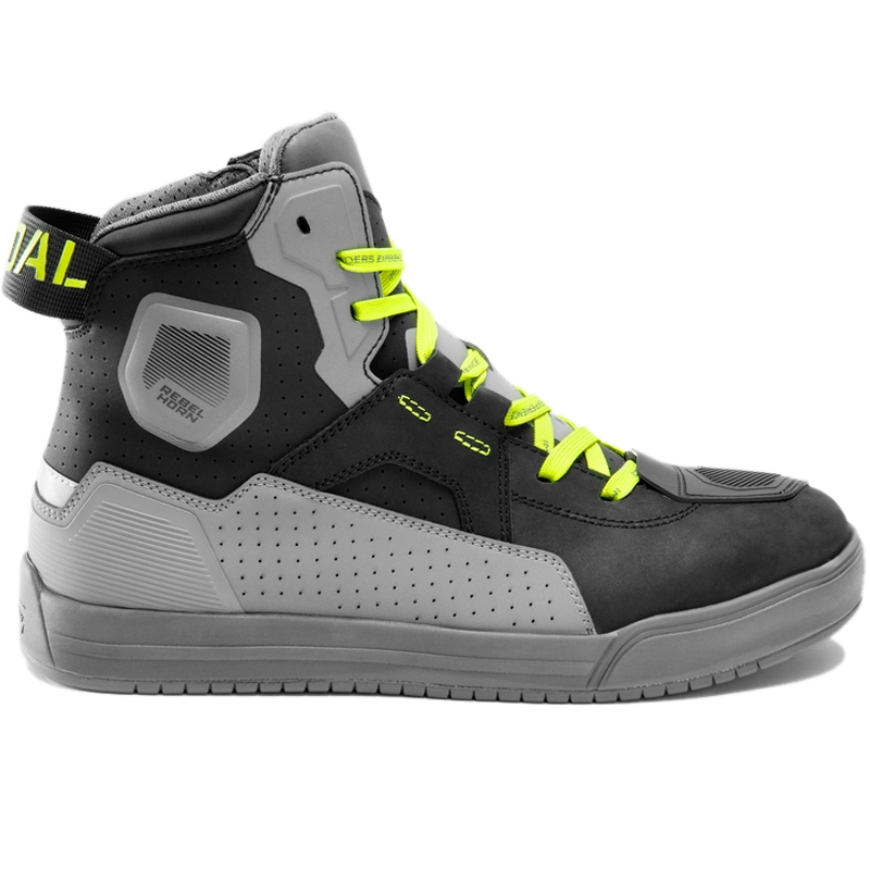 Buty motocyklowe Rebelhorn Vandal II czarno-szaro-fluo-żółte