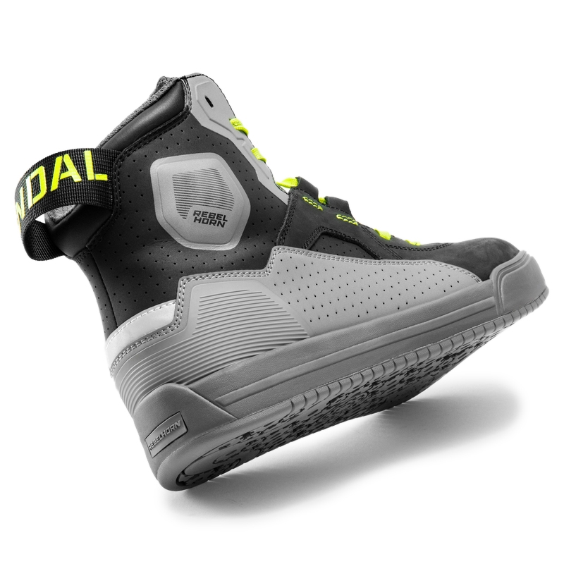 Buty motocyklowe Rebelhorn Vandal II czarno-szaro-fluo-żółte