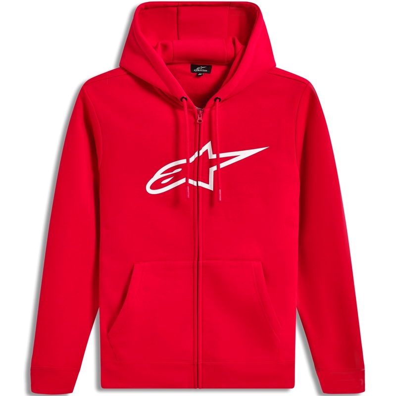Bluza z kapturem Alpinestars Ageless Zip 3 czerwono-biała