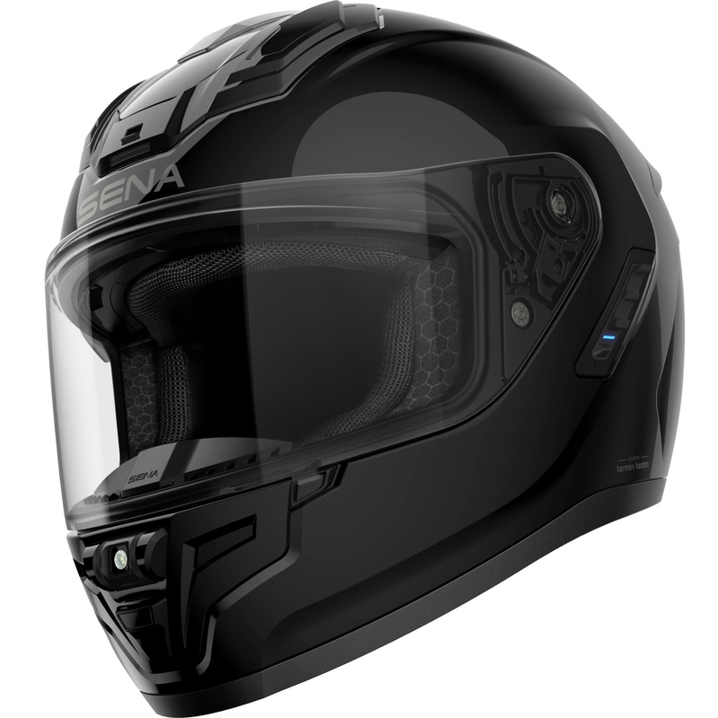 Kask motocyklowy integralny SENA Phantom z interkomem, czarny