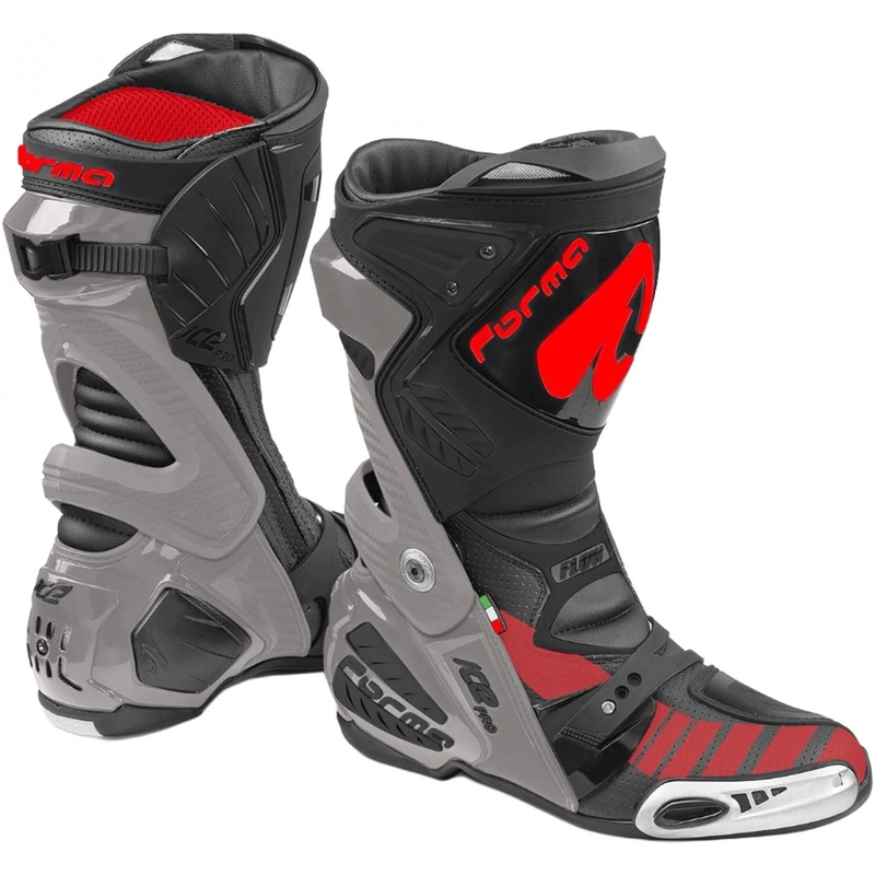 Buty motocyklowe Forma Ice Pro Flow szaro-czarno-czerwone