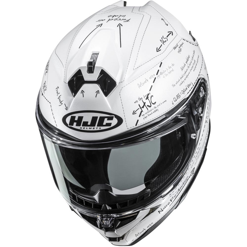 Kask motocyklowy integralny HJC F72 Odyssea MC10 biało-czarny