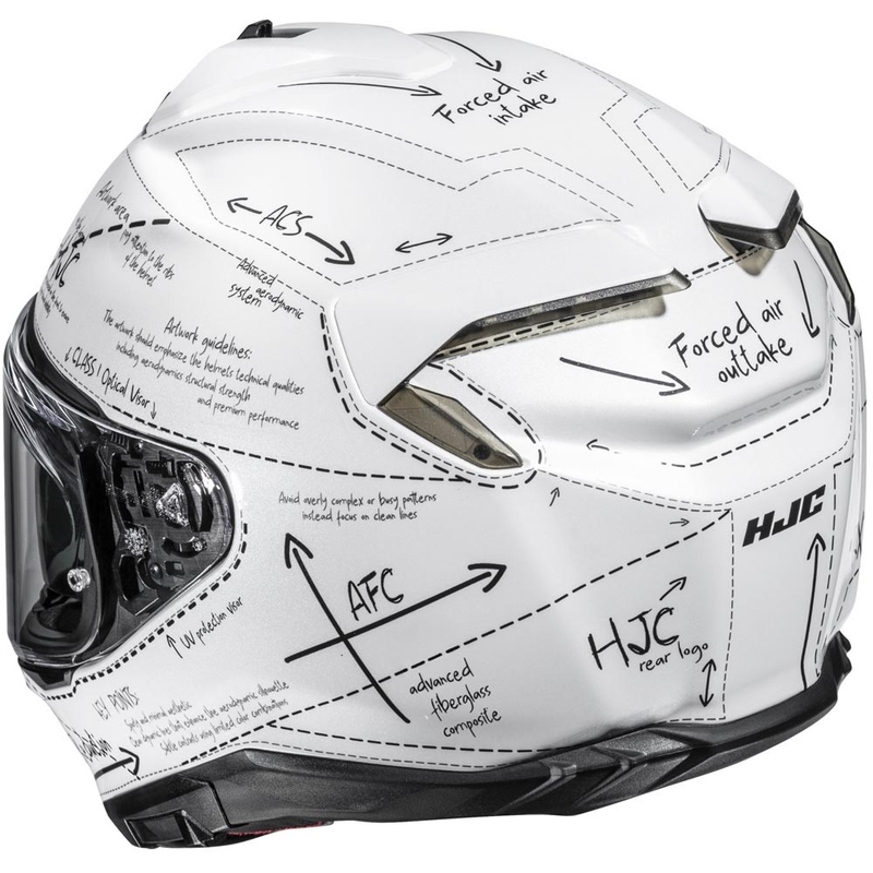 Kask motocyklowy integralny HJC F72 Odyssea MC10 biało-czarny