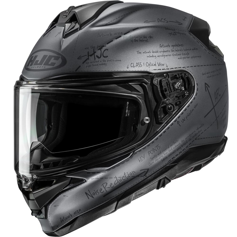 Kask motocyklowy integralny HJC F72 Odyssea MC5SF szaro-czarny