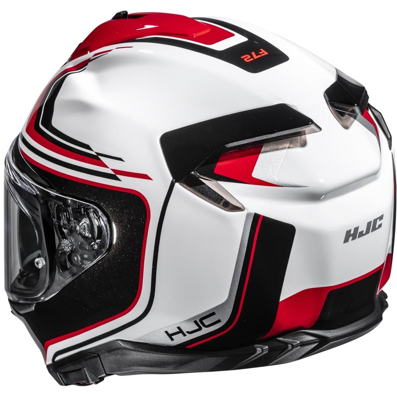 Kask motocyklowy integralny HJC F72 Oflo MC1 biało-czarno-czerwony