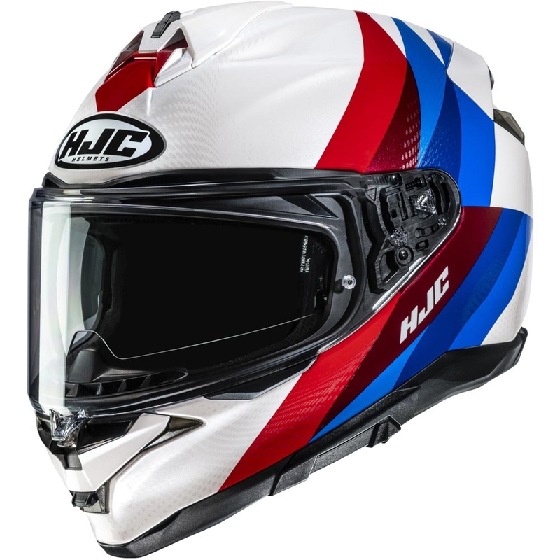 Kask motocyklowy integralny HJC F72 Racero MC21 biało-czerwono-niebieski