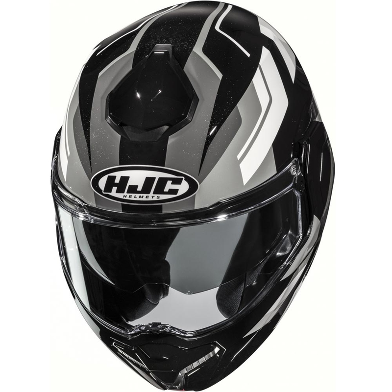 Kask motocyklowy typu flip-up HJC i101 Krone MC5 czarno-szaro-biały