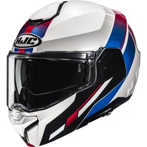 Kask motocyklowy typu flip-up HJC i101 Mira MC21 biało-niebiesko-czerwony