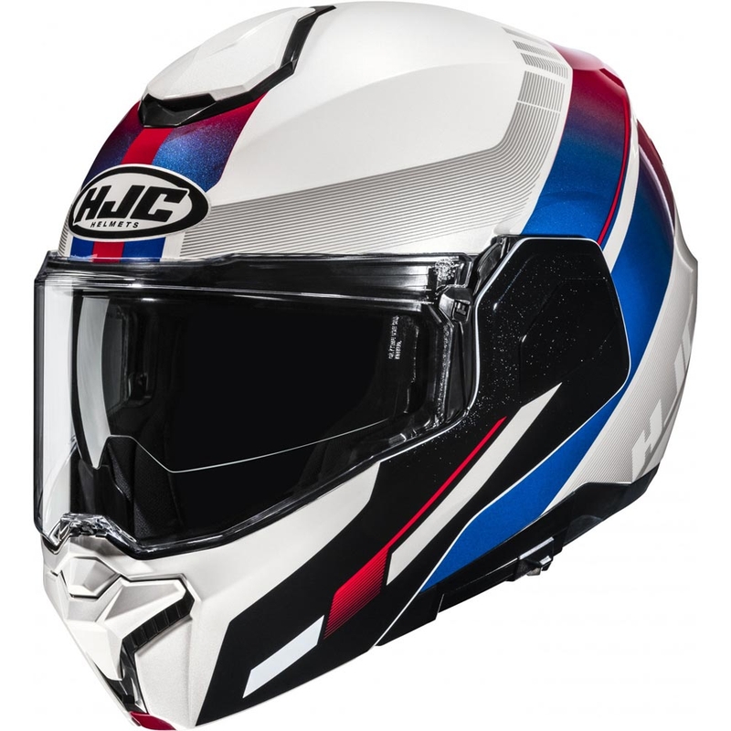 Kask motocyklowy typu flip-up HJC i101 Mira MC21 biało-niebiesko-czerwony