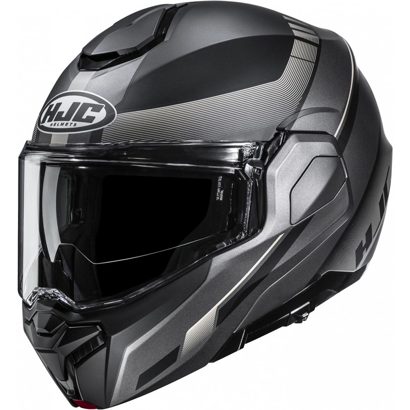 Kask motocyklowy typu flip-up HJC i101 Mira MC9SF czarno-szary
