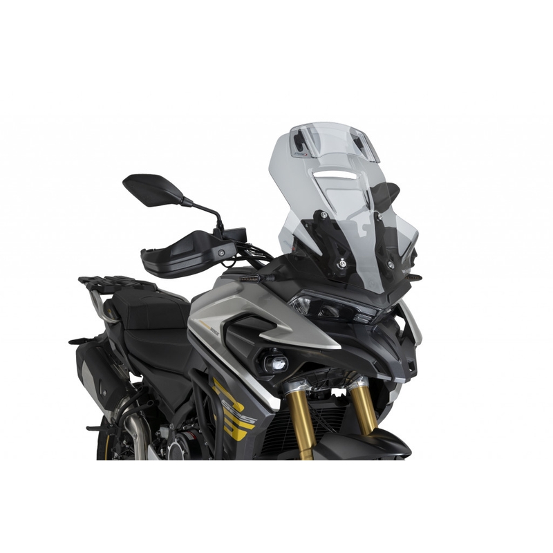 Windscreen PUIG TOURING WITH VISOR smoke for VOGE DSX 525 2024-2026, VOGE DSX 625 2025-2026
