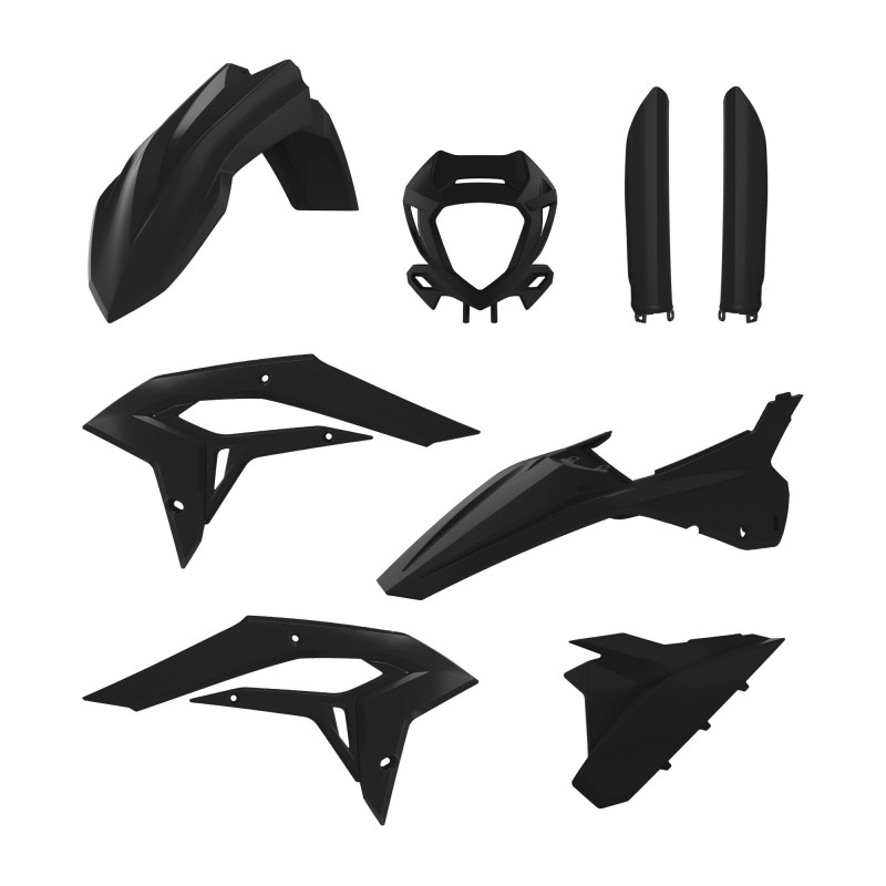 Plastic body kit POLISPORT Black for BETA Xtrainer 250 2023-2026, BETA Xtrainer 300 2023-2026