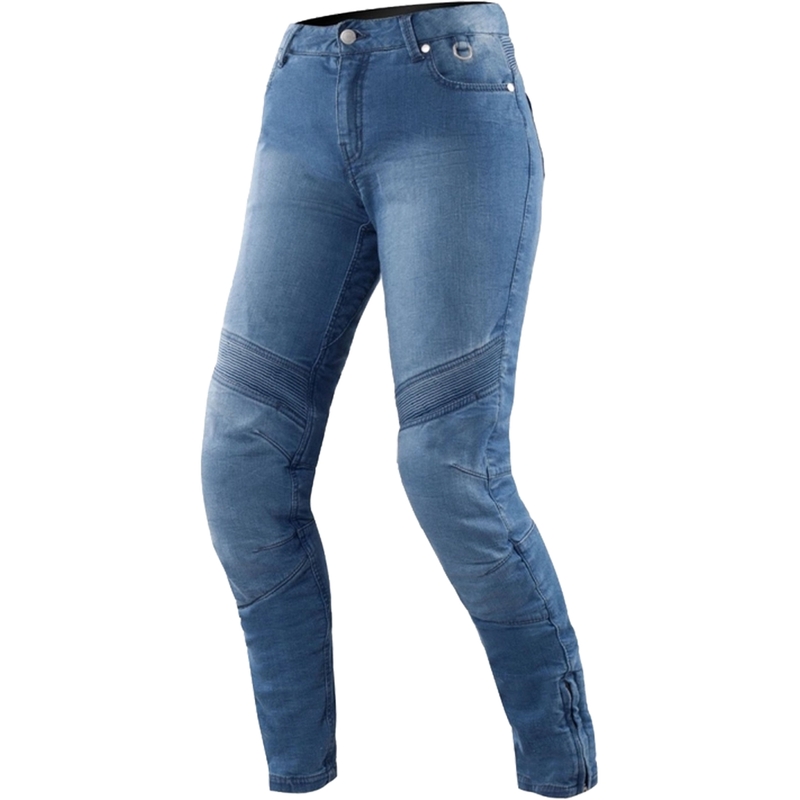 Damskie jeansy motocyklowe Shima Jess niebieskie, wydłużone