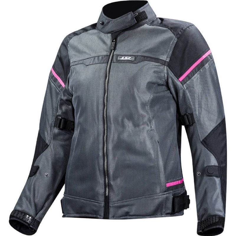 Kurtka motocyklowa damska LS2 Riva czarno-ciemnoszaro-różowa
