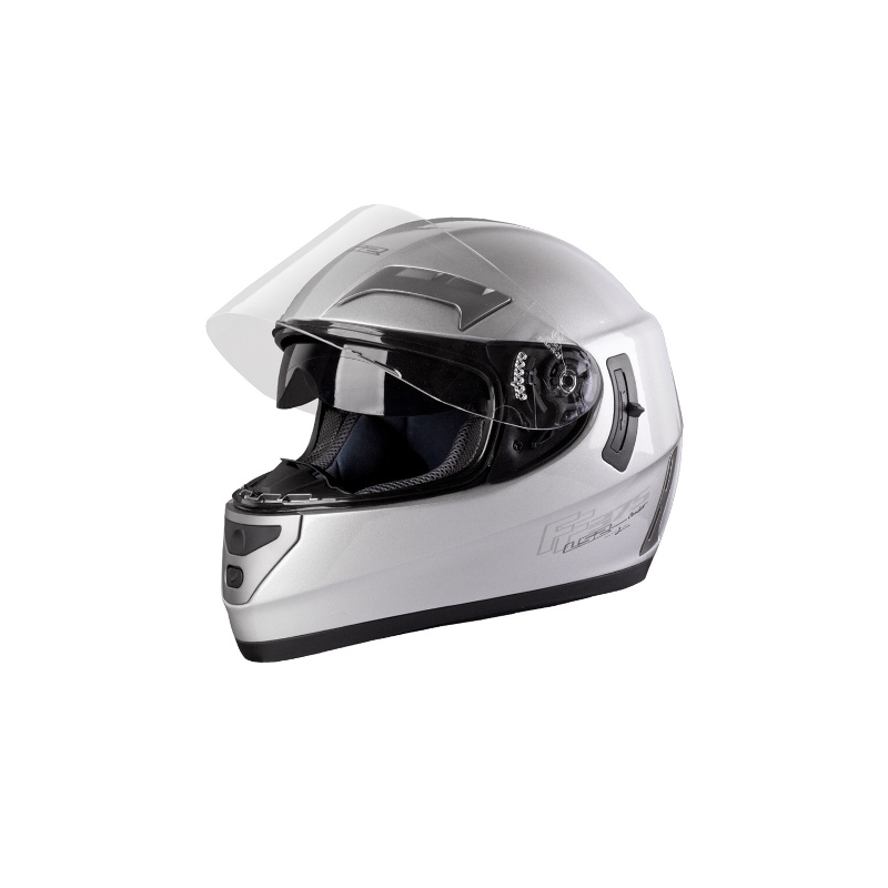 Kask motocyklowy LS2 bojowy Mono Srebrny
