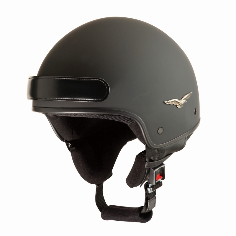Kask motocyklowy - CABERG Wolność, otwarta czarna