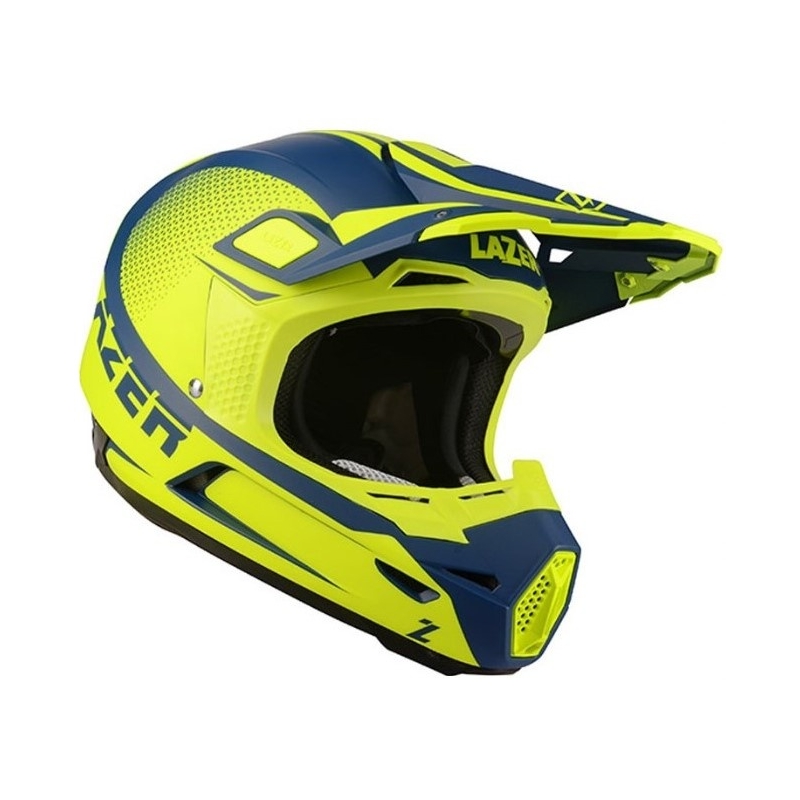 Motocrossowy kask Lazer X9 Sprocket niebiesko-fluo żółty