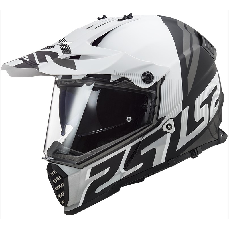 Enduro kask LS2 MX436 Pioneer EVO Evolve biało-szaro-czarny wyprzedaż