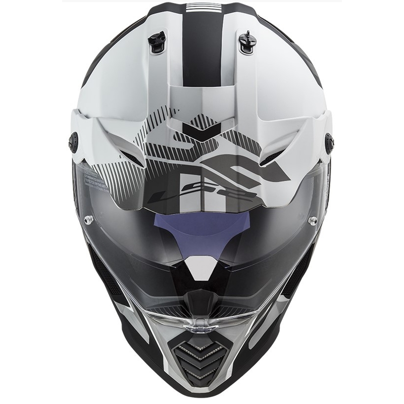 Enduro kask LS2 MX436 Pioneer EVO Evolve biało-szaro-czarny wyprzedaż